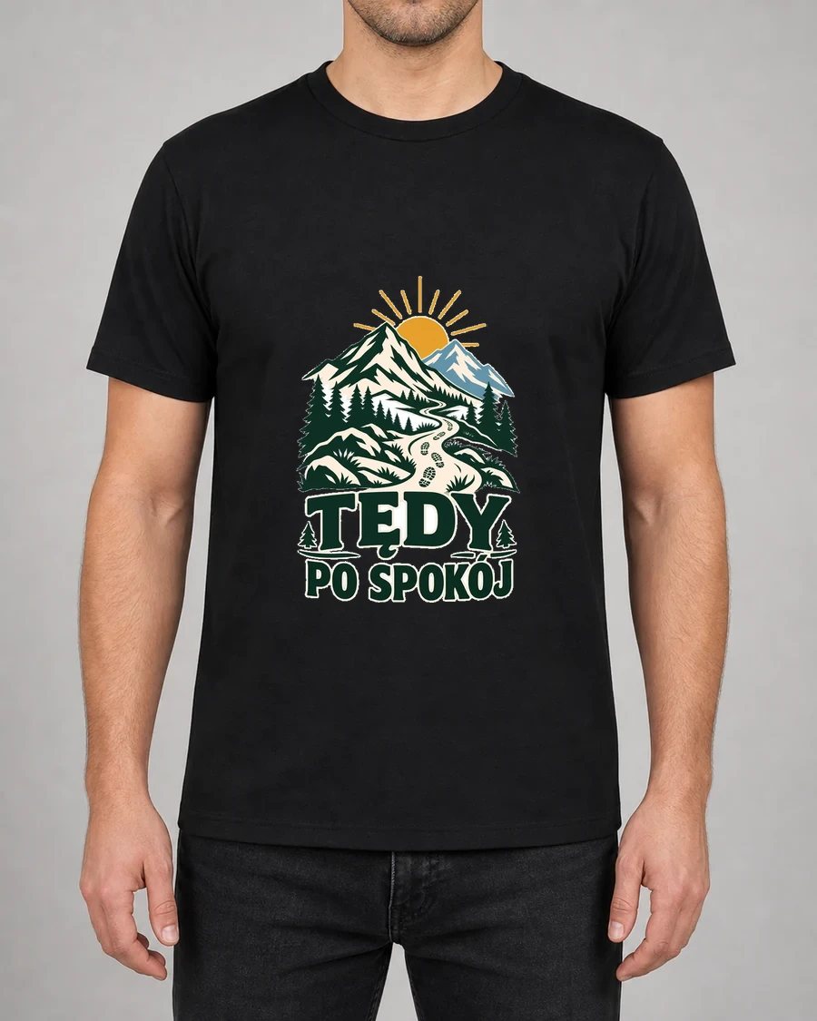 Koszulka z nadrukiem Góry – tędy do spokoju