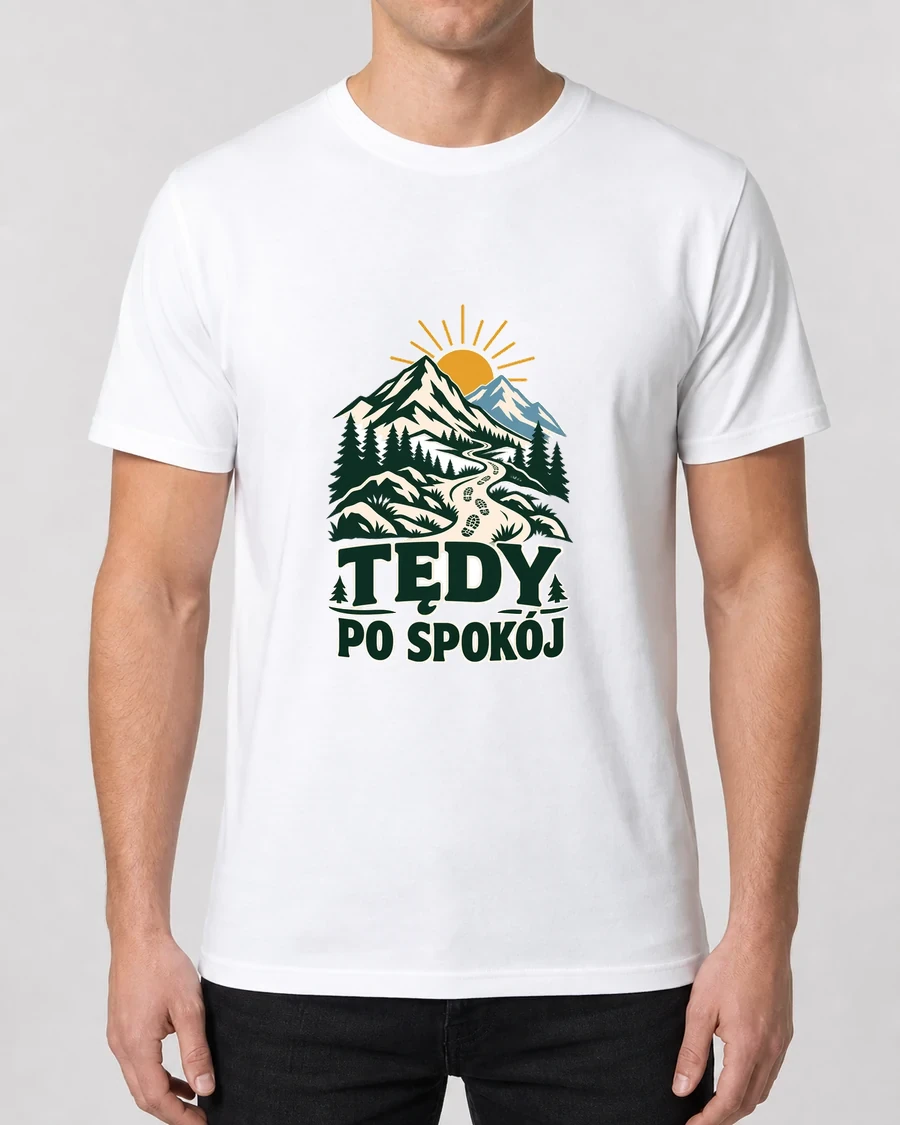 Koszulka z nadrukiem Góry – tędy do spokoju
